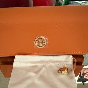 Tory Burch Orange Eyeglass Case